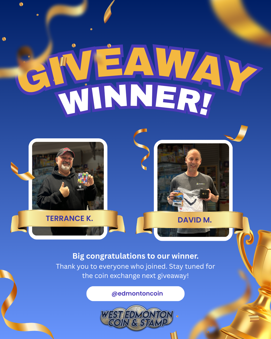 MAY 2026 COIN EXCHANGE RAFFLE WINNERS