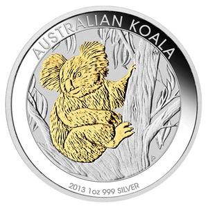 2013 - AUSTRALIAN KOALA GILDED COIN (PERTH MINT)