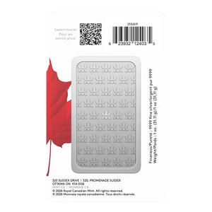 2026 1 OZ PURE SILVER BAR - PROUDLY CANADIAN PACKAGING