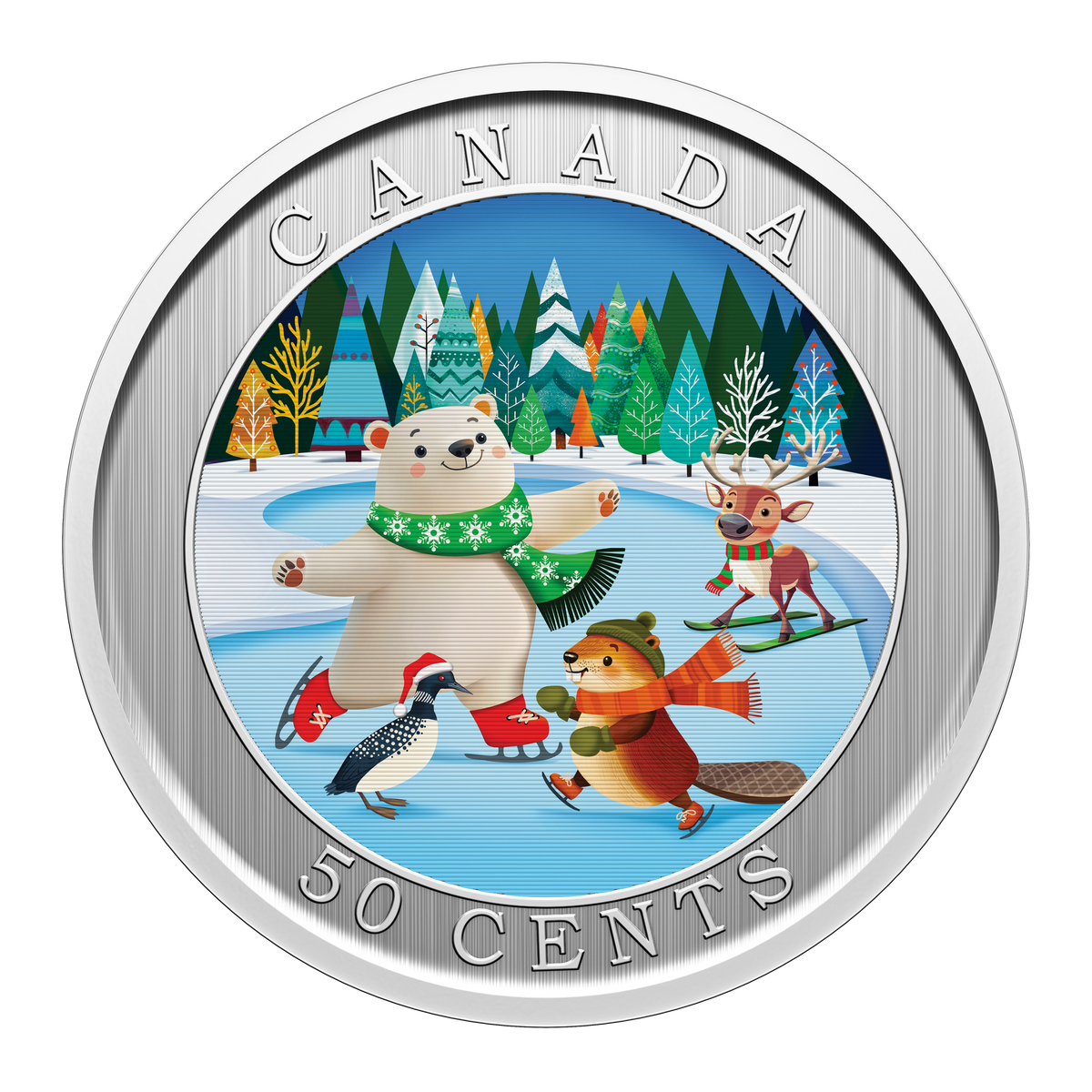 2026 50 CENTS WHIMSICAL WINTER LENTICULAR COIN