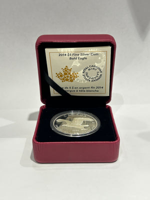 [AUCTION ONLY] 2014 1OZ $5 BALD EAGLE FINE SILVER COIN