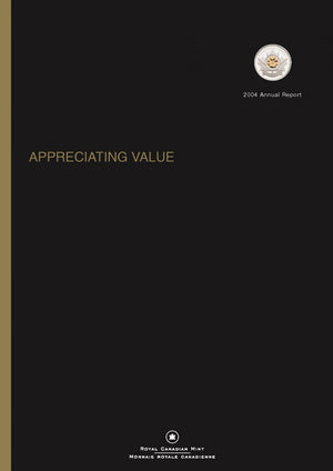 2004 SILVER & GOLD PLATED POPPY QUARTER WITH THE MINT'S ANNUAL REPORT
