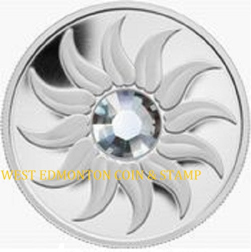 SALE - 2011 1/4oz $3 BIRTHSTONE COLLECTION - APRIL - DIAMOND  FINE SILVER COIN