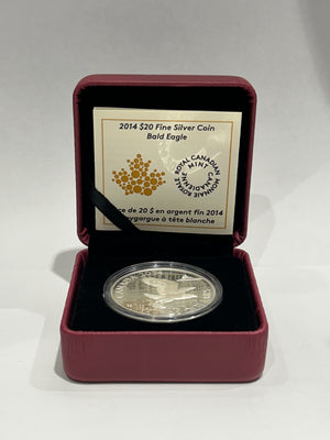 [AUCTION ONLY] 2014 1OZ $20 BALD EAGLE FINE SILVER COIN