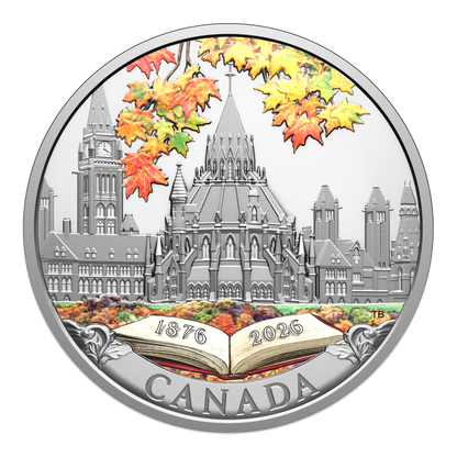 2026 $20 150TH ANNIVERSARY OF THE LIBRARY OF PARLIAMENT - 1 OZ FINE SILVER