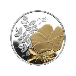 2005 50-CENT STERLING SILVER COIN - GOLDEN ROSE