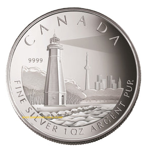 2005 1oz $20 LIGHTHOUSE COLLECTION - TORONTO ISLAND FINE SILVER COIN