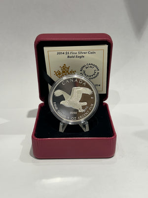 [AUCTION ONLY] 2014 1OZ $5 BALD EAGLE FINE SILVER COIN