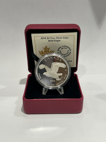 [AUCTION ONLY] 2014 1OZ $5 BALD EAGLE FINE SILVER COIN