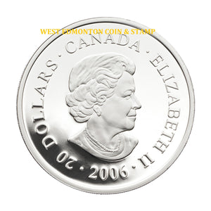 2006 1oz ARCHITECTURAL TREASURES $20 PURE SILVER PENGROWTH SADDLEDOME