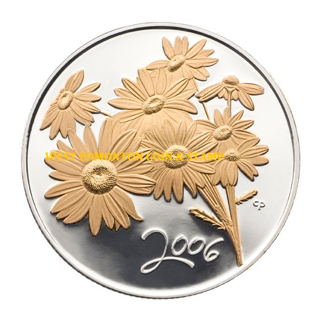2006 50-CENT STERLING SILVER COIN - GOLDEN DAISY