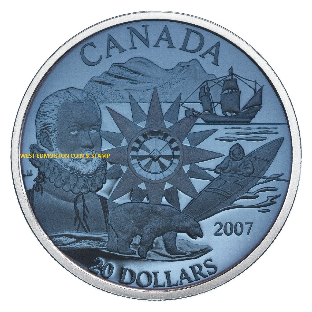2007 $20 STERLING SILVER PLASMA COIN - INTERNATIONAL POLAR YEAR