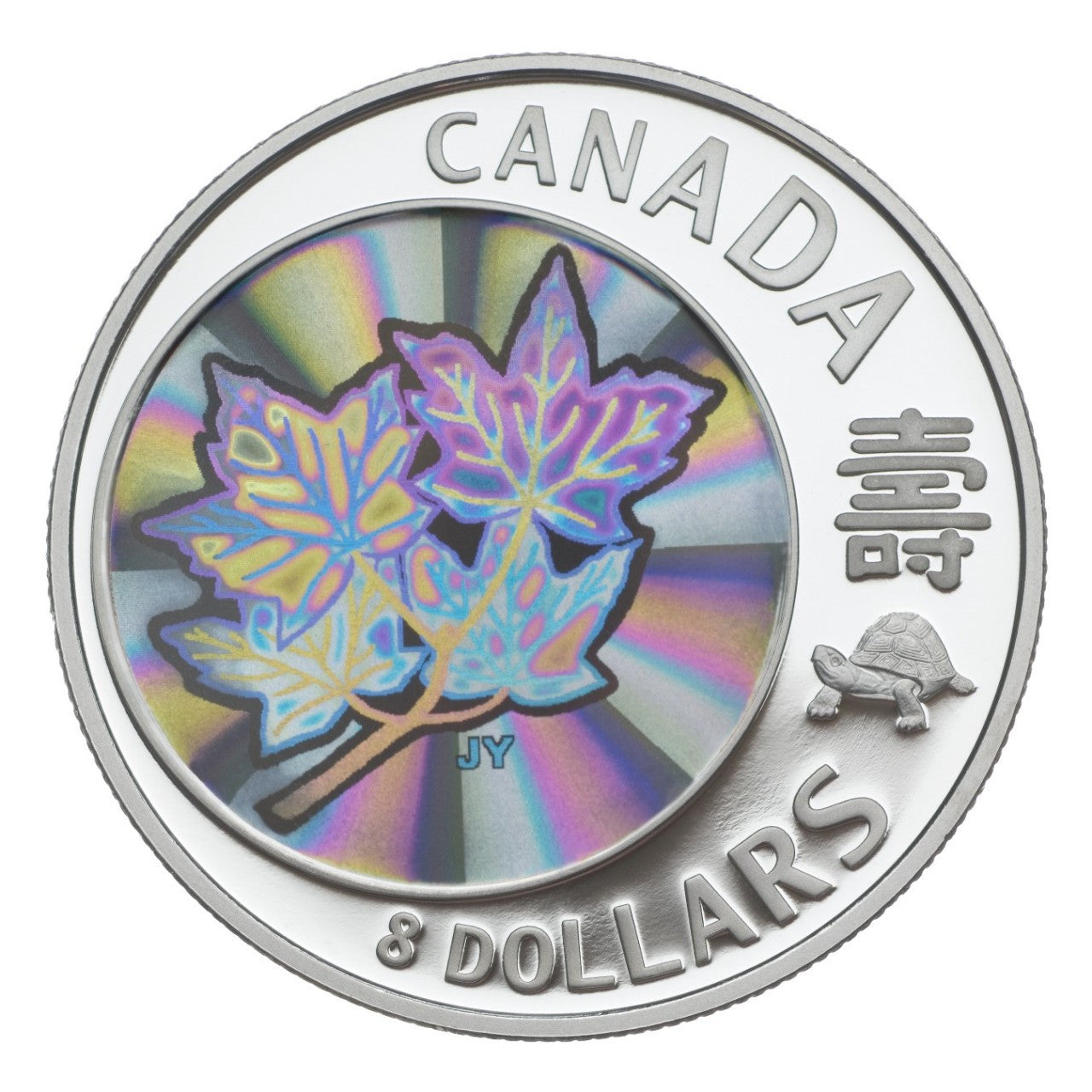 2007 $8 - MAPLE OF LONG LIFE - FINE SILVER COIN
