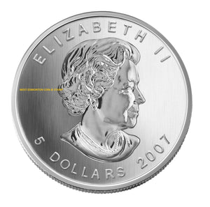 2007 SILVER MAPLE LEAF COLOURED COIN - SUGAR MAPLE IN ORANGE