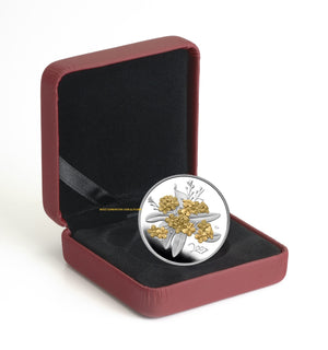 2007 50-CENT STERLING SILVER COIN GOLDEN FORGET-ME-NOT