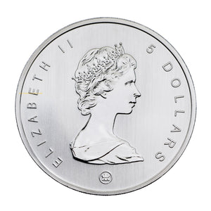 2008 $5 1oz SILVER MAPLE LEAF COIN - 20TH ANNIVERSARY