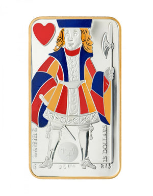 2008 1oz $15 JACK OF HEARTS PLAYING CARD STERLING SILVER (1ST COIN IN SERIES)