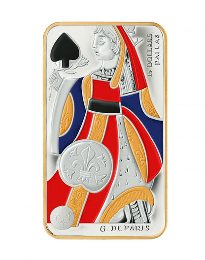 2008 1oz $15 QUEEN OF SPADES PLAYING CARD (2NDCOIN IN SERIES)