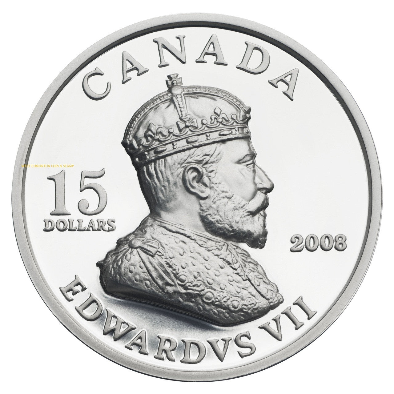 2008 $15 STERLING SILVER VIGNETTES OF ROYALTY SERIES - KING EDWARD VII