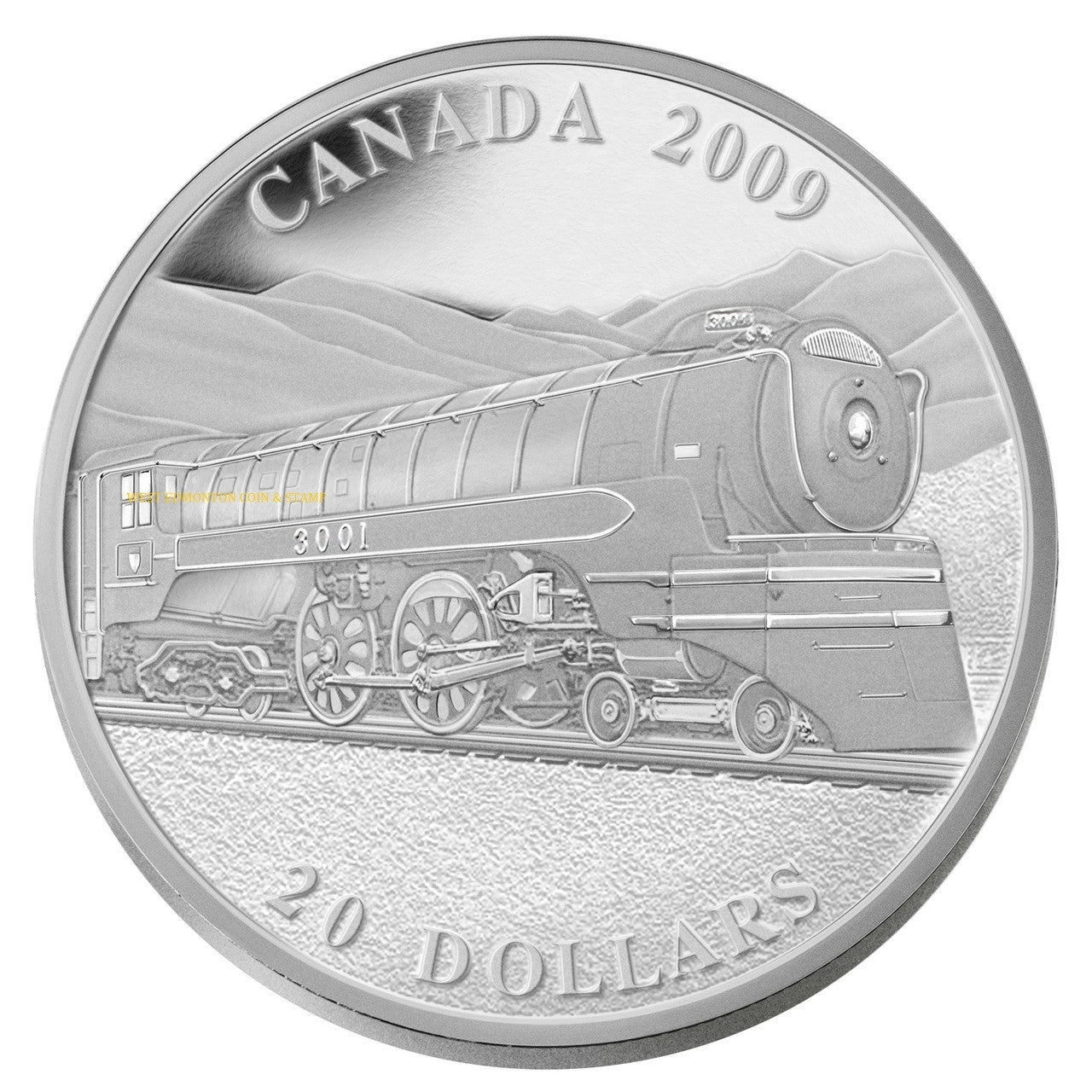 2009 1oz $20 GREAT CANADIAN LOCOMOTIVES SERIES: JUBILEE - FINE SILVER COIN