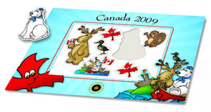 2009 COLOURED 25-CENT CANADA DAY SINGLE PROOF-LIKE