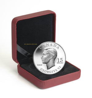 SALE - 2009 $15 STERLING SILVER VIGNETTES OF ROYALTY SERIES - KING GEORGE VI (NO SLEEVE)