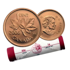 2006 No P NON MAGNETIC 1-CENT WRAP ROLL