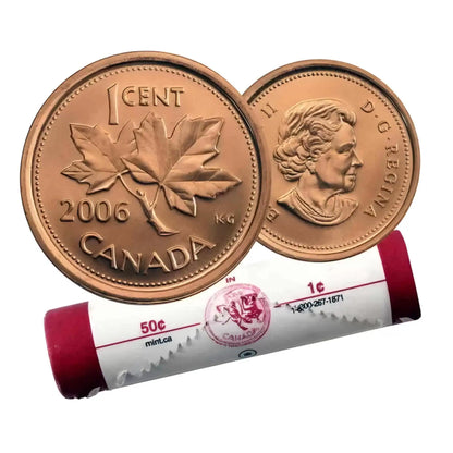 2006 No P NON MAGNETIC 1-CENT WRAP ROLL