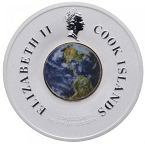 2008 1oz $1 COOK ISLAND FINE SILVER COLOURED PROOF COIN - FIRST MAN IN SPACE: YURI GAGARIN (PERTH MINT)