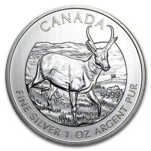 E-TRANSFER ONLY - 1oz. 2013 CANADIAN ANTELOPE SILVER COIN