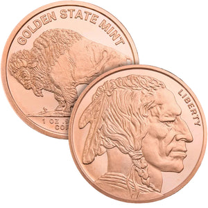 1oz GSM LIBERTY BUFFALO COPPER ROUND