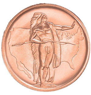1oz OREGON TRAIL COPPER ROUND