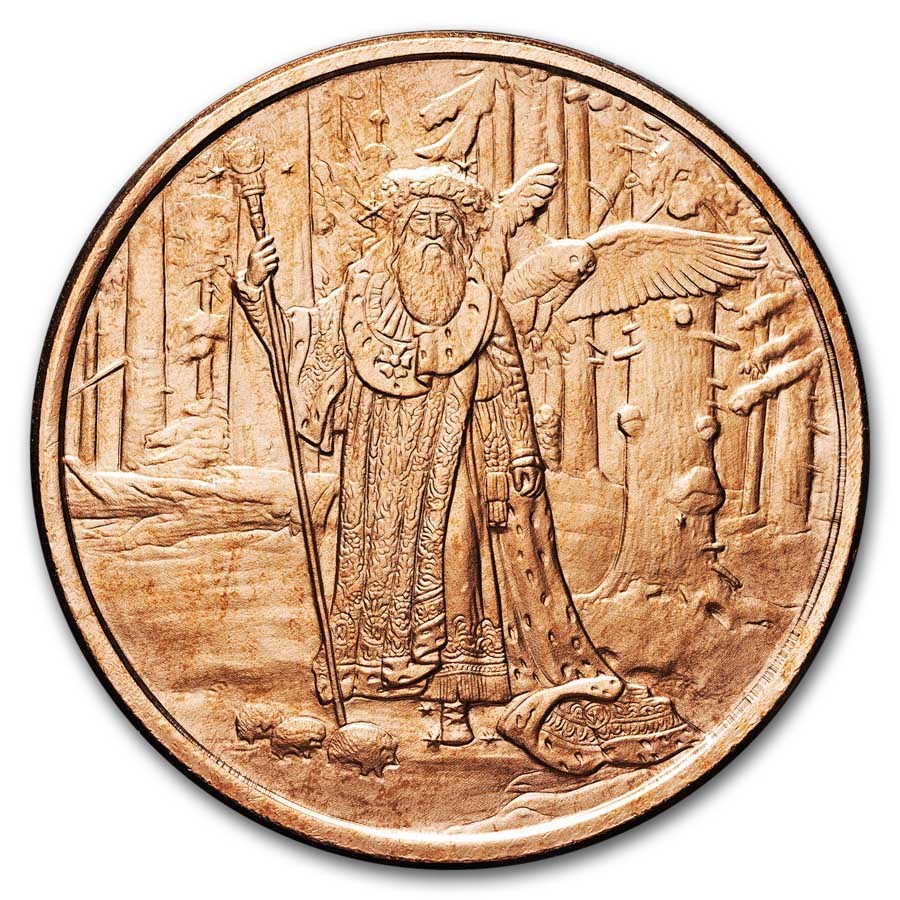 1oz CELTIC LORE SERIES: MERLIN COPPER ROUND