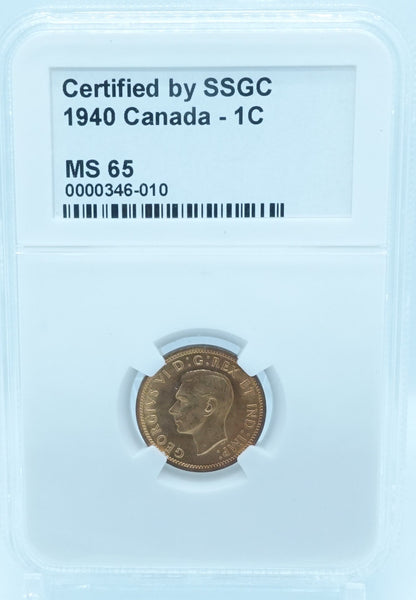 1940 1 CENT CANADA – MS 65 – GRADED (346-010)