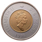 E-TRANSFER ONLY - 1996 $2 22KT POLAR BEAR GOLD CORE WITH PURE GOLD AND SILVER OUTER RING