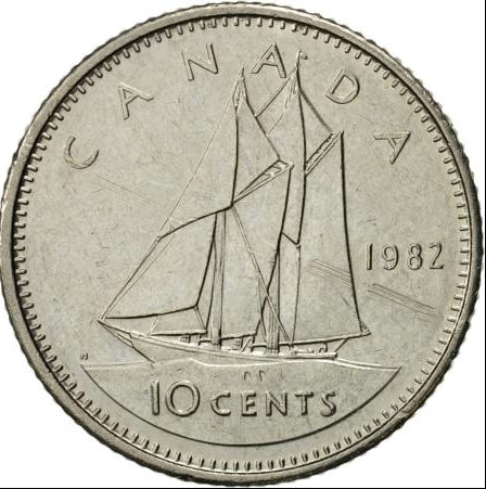 1982 10-CENT WRAP ROLL