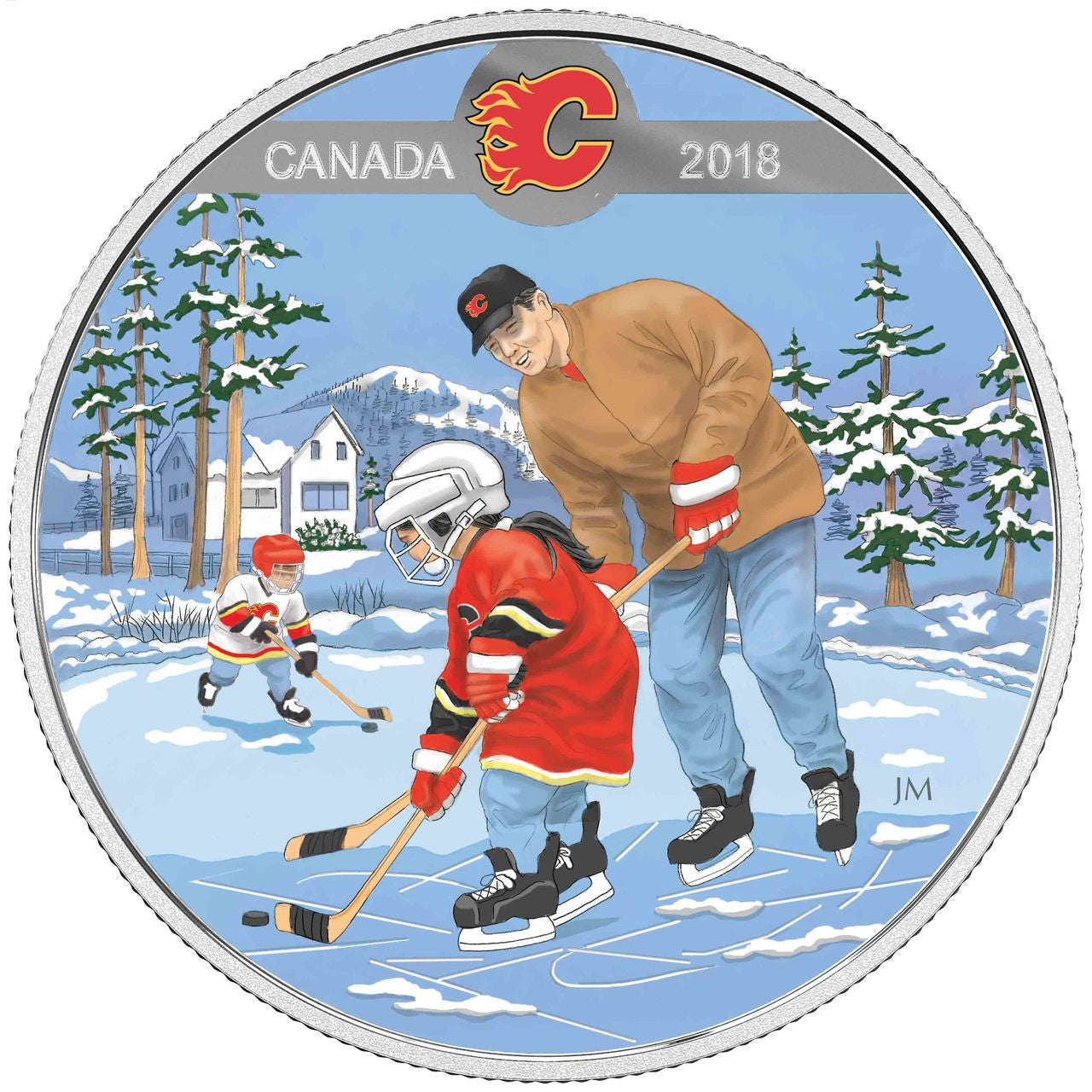 2018 1/2oz $10 LEARNING TO PLAY: CALGARY FLAMES® FINE SILVER COIN
