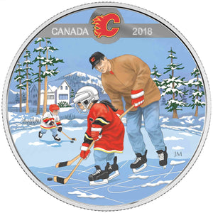 2018 1/2oz $10 LEARNING TO PLAY: CALGARY FLAMES® FINE SILVER COIN