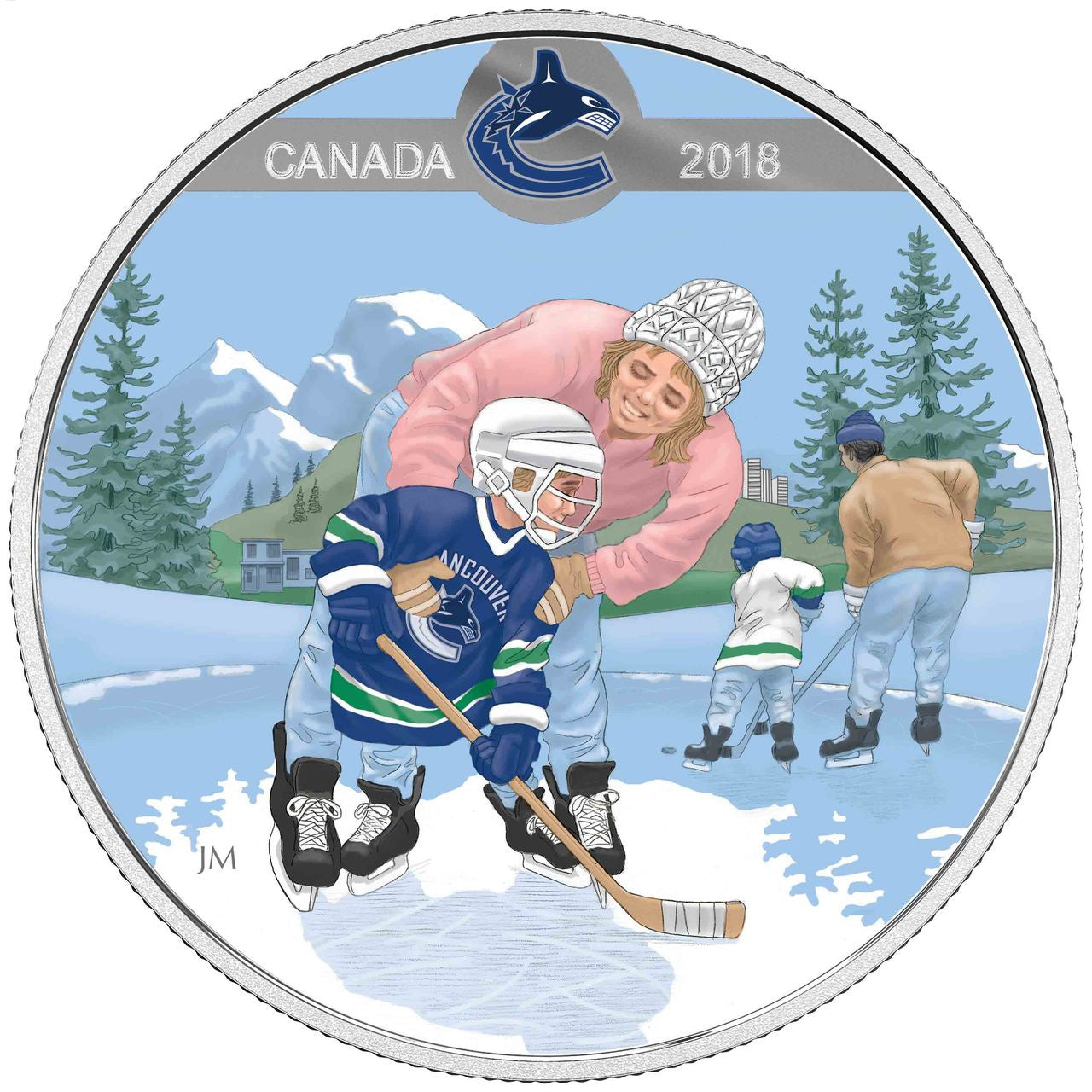 2018 1/2oz $10 LEARNING TO PLAY: VANCOUVER CANUCKS® FINE SILVER COIN