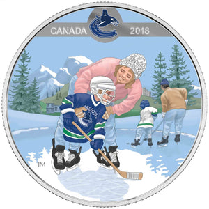2018 1/2oz $10 LEARNING TO PLAY: VANCOUVER CANUCKS® FINE SILVER COIN