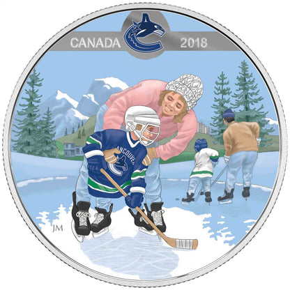 2018 1/2oz $10 LEARNING TO PLAY: VANCOUVER CANUCKS® FINE SILVER COIN