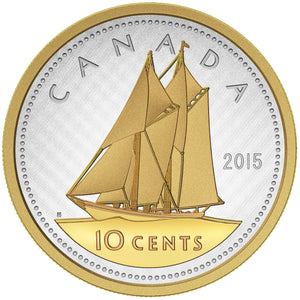 2015 10-CENT FINE SILVER COIN - BIG COIN SERIES