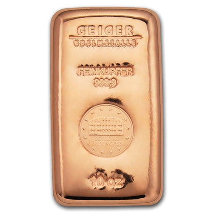 10oz GEIGER EDELMETALLE CAST COPPER BAR