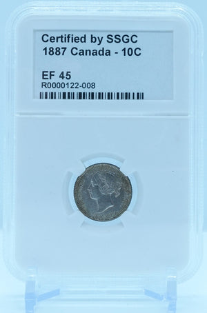 1887 10 CENT CANADA – EF 45 - GRADED