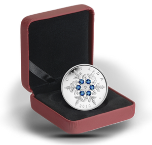 2010 1oz $20 - BLUE CRYSTAL SNOWFLAKE - FINE SILVER COIN