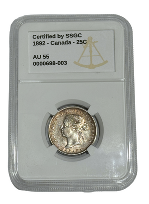 1892 25 CENT CANADA – AU 55 - GRADED