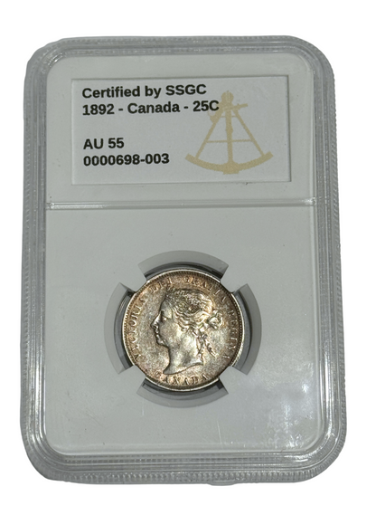 1892 25 CENT CANADA – AU 55 - GRADED