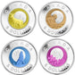 2011-2012 $5 FULL MOON STERLING SILVER AND NIOBIUM 4-COIN SET