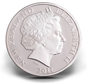 2011 $1 RUGBY WORLD CUP: WEBB ELLIS CUP FINE SILVER COIN (28.35G)