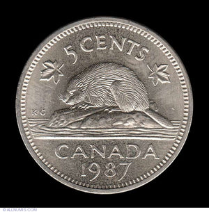 1987 5-CENT WRAP ROLL